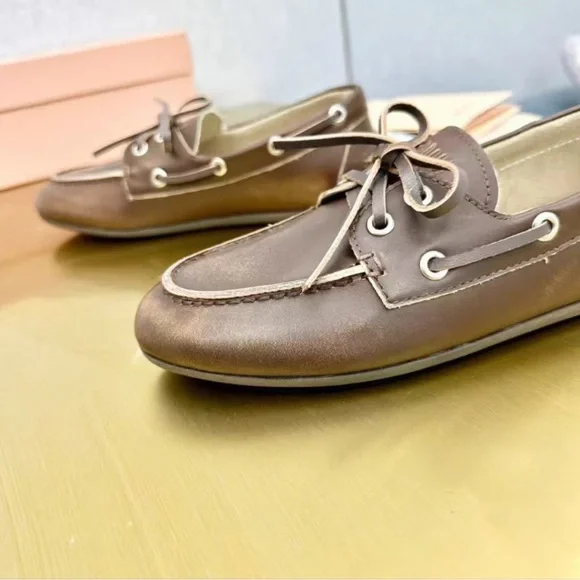 Miu Miu Chocolate Brown Leather Flats - Picture 8 of 9